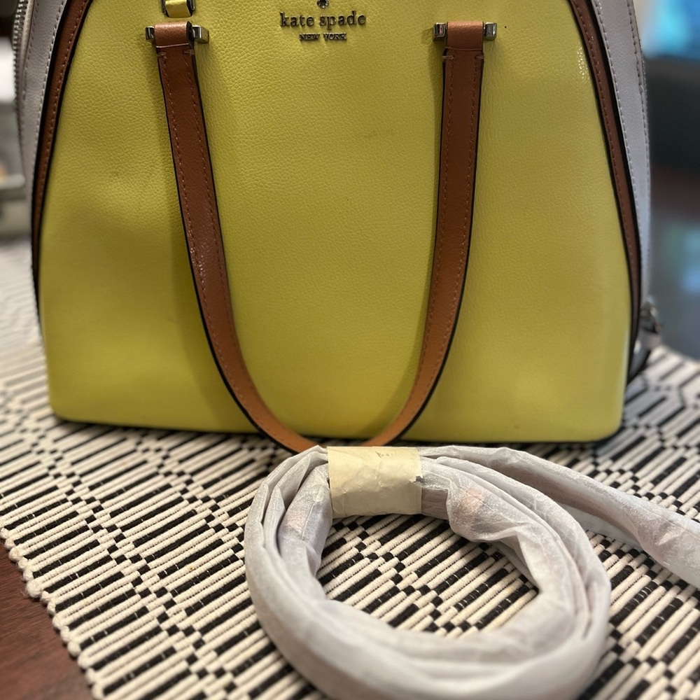 Kate Spade Yellow and Brown Satchel Bag